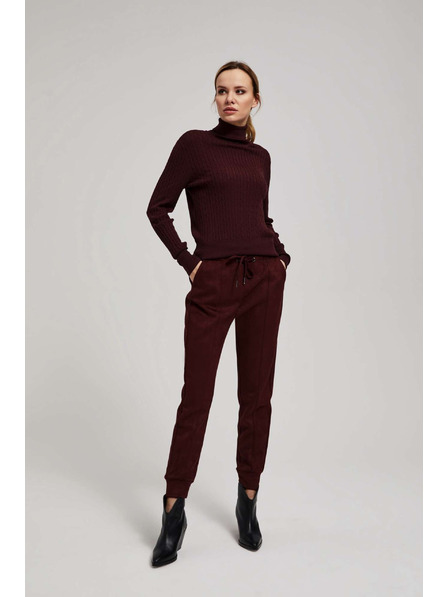 Moodo Kestenjaste hlače sa vezicama Moodo