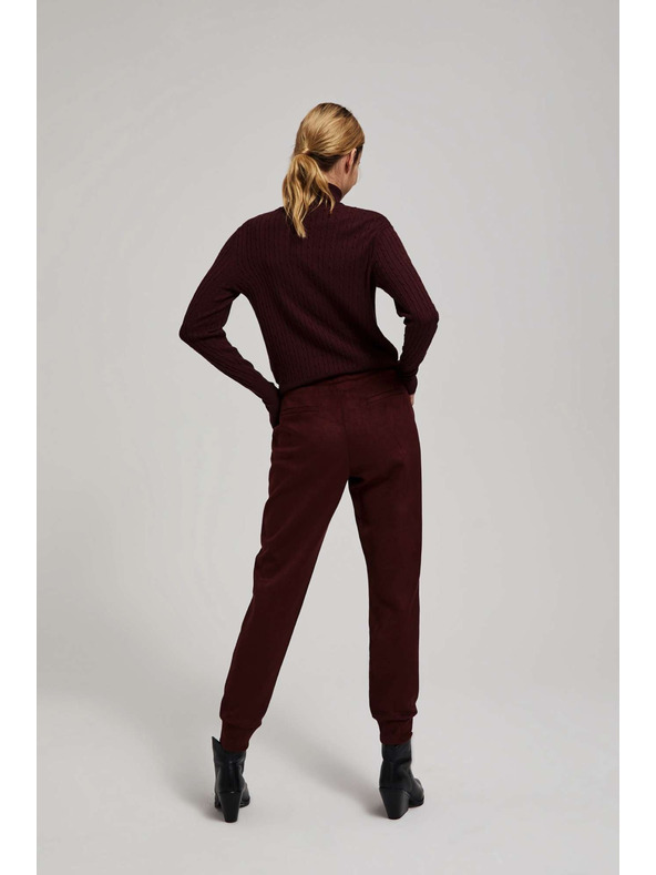 Moodo Kestenjaste hlače sa vezicama Moodo