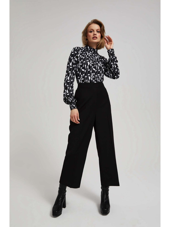 Moodo Glatke hlače sa širokim nogavicama Moodo