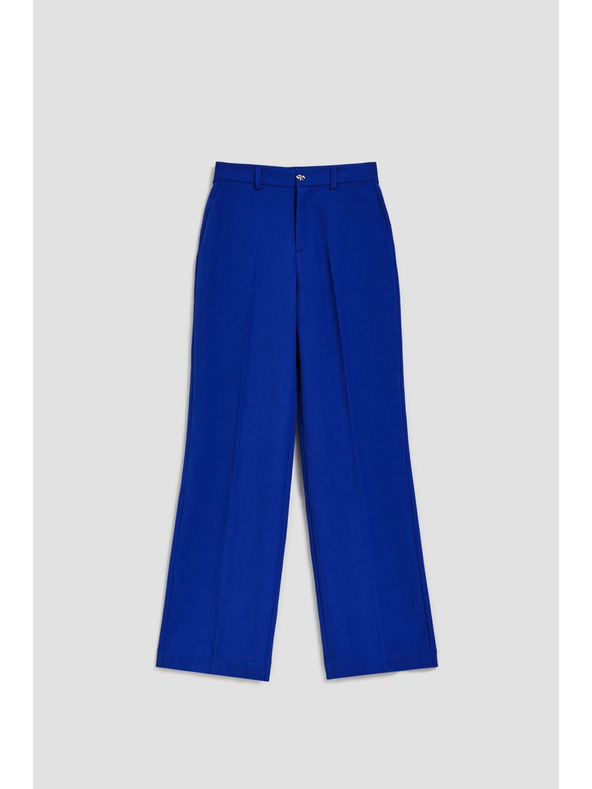 Moodo Plave hlače s teksturom i širokim nogavicama Moodo