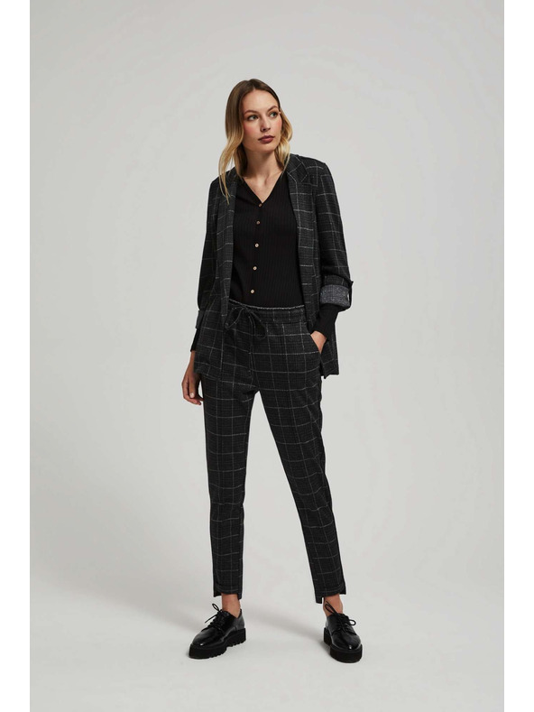 Moodo Crne karirane hlače Moodo