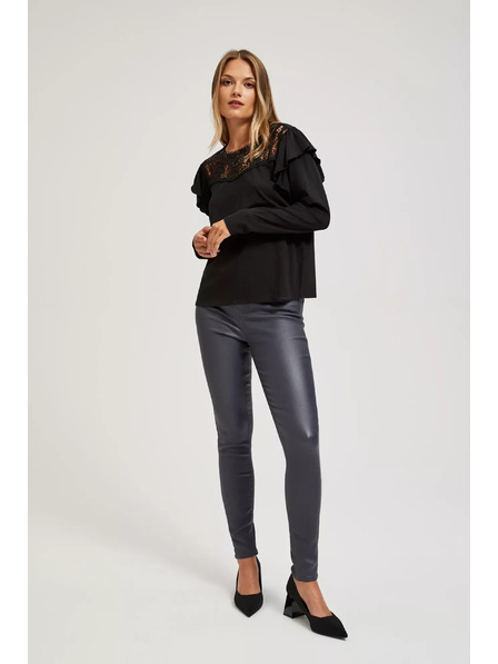 Moodo Voskane uske hlače sive Moodo