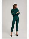 Moodo Smaragdne hlače sa strukturom i 7/8 nogavicama Moodo