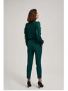 Moodo Smaragdne hlače sa strukturom i 7/8 nogavicama Moodo