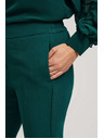 Moodo Smaragdne hlače sa strukturom i 7/8 nogavicama Moodo