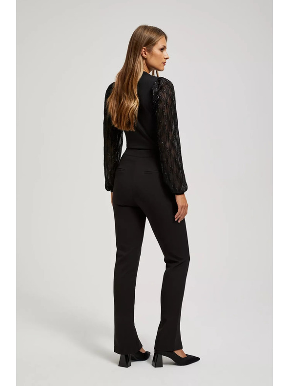 Moodo Hlače sa strukturom i prorezom Moodo