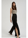 Moodo Crne hlače s širokim nogavicama Moodo