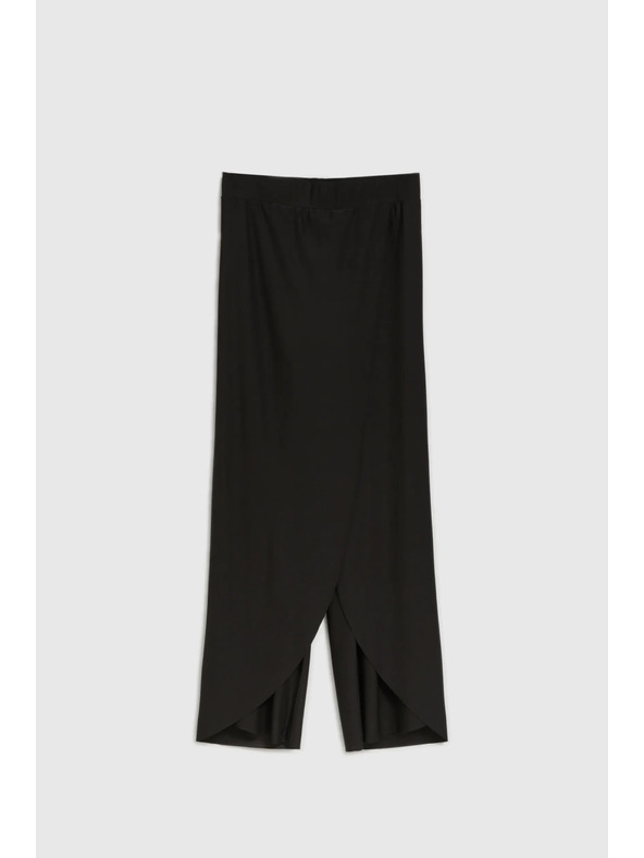 Moodo Crne hlače s širokim nogavicama Moodo