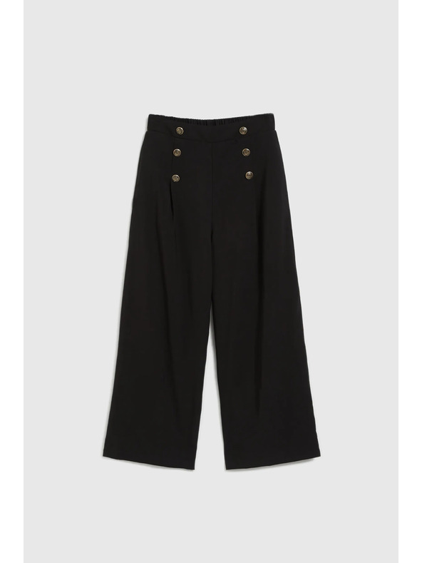 Moodo Crne hlačaste suknje s ukrasnim gumbima Moodo