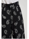 Moodo Crne hlače s blagim uzorkom Moodo