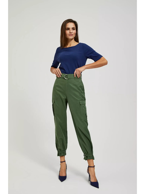 Moodo Khaki cargo hlače užih nogavica Moodo