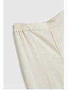Moodo Lanene hlače s širokim nogavicama bež Moodo