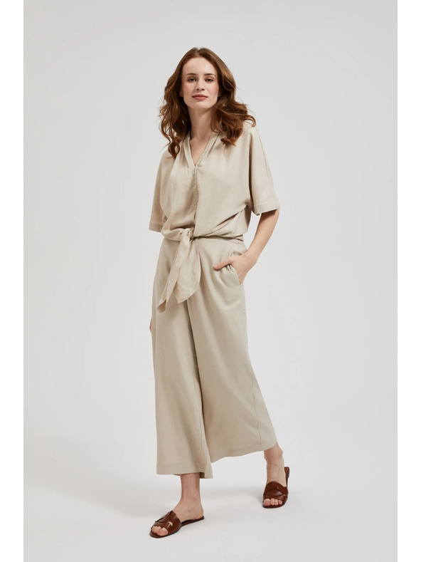 Moodo Lanene hlačaste suknje bež Moodo