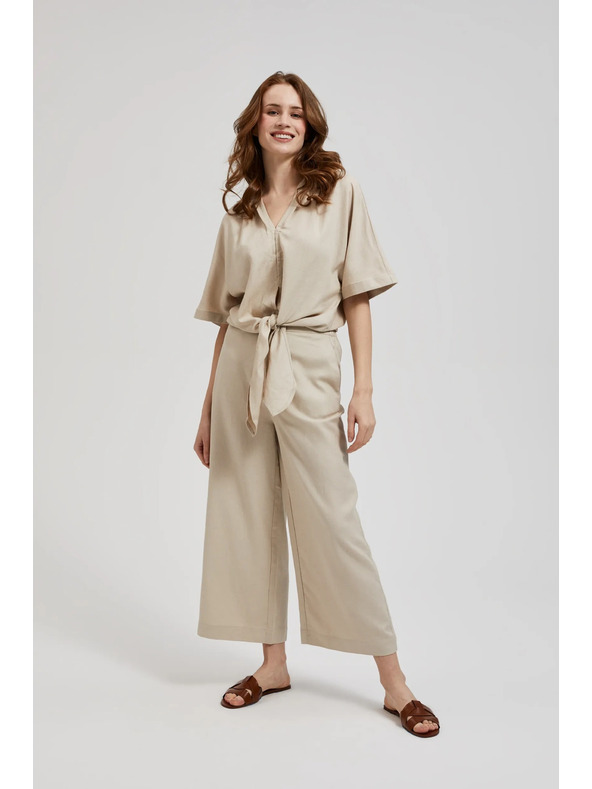 Moodo Lanene hlačaste suknje bež Moodo