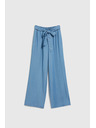 Moodo Plave lyocell hlače s širokim nogavicama Moodo