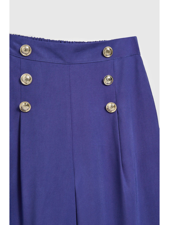 Moodo Ljubičaste hlače s ukrasnim gumbima Moodo