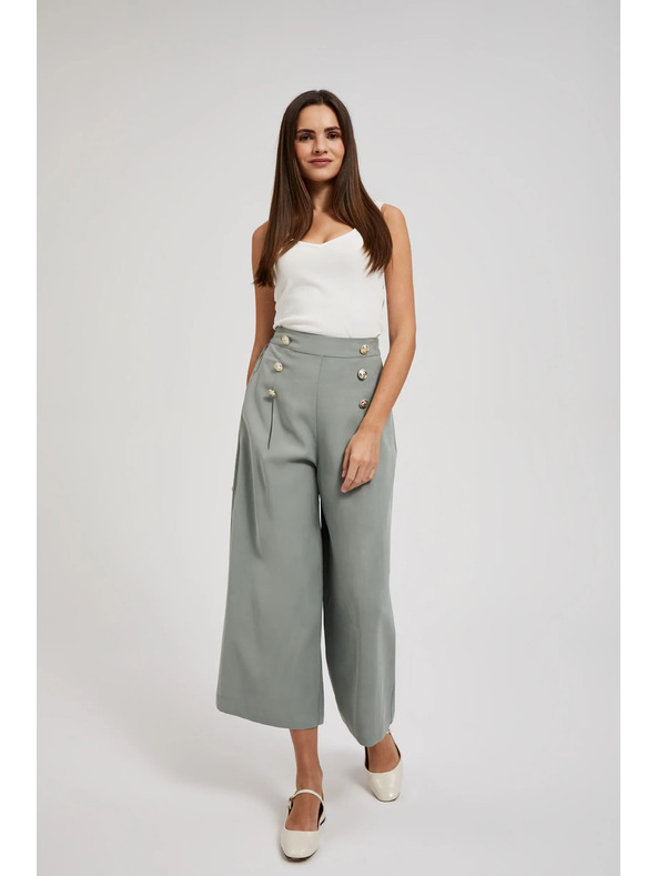 Moodo Maslinaste hlačaste suknje s gumbima Moodo