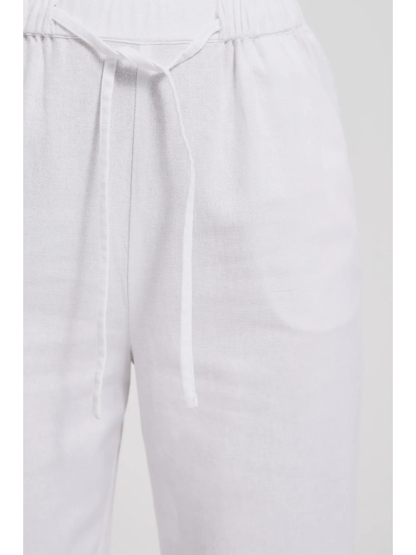 Moodo Glatke viskozne hlače bijele Moodo
