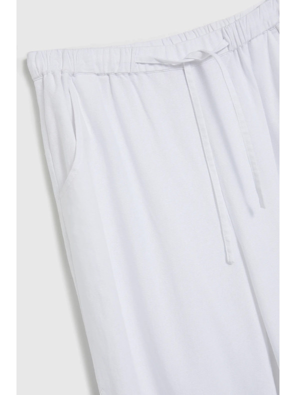Moodo Glatke viskozne hlače bijele Moodo