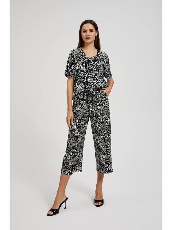 Moodo Crne hlačaste suknje sa uzorkom Moodo