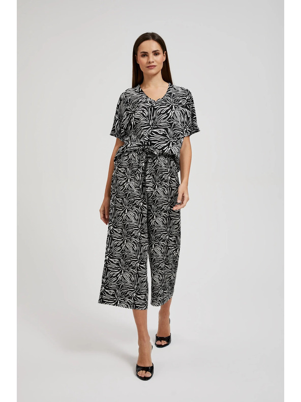 Moodo Crne hlačaste suknje sa uzorkom Moodo