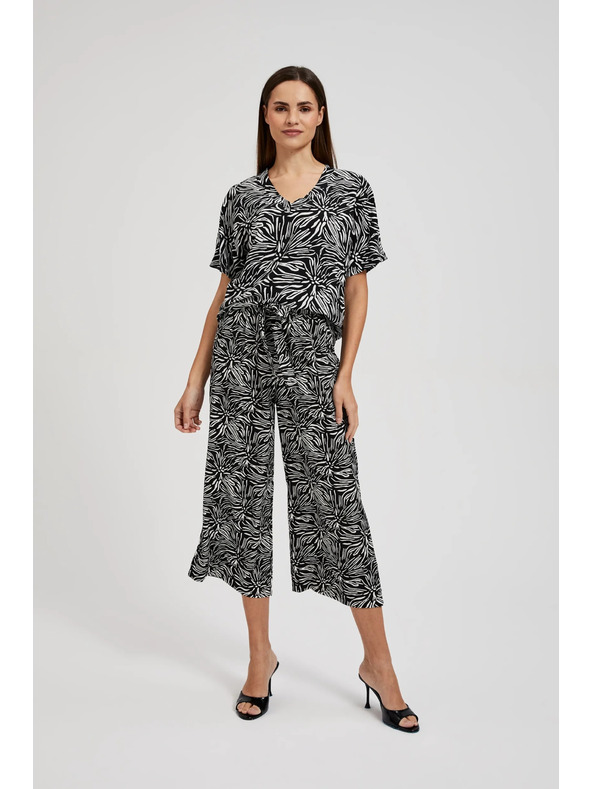 Moodo Crne hlačaste suknje sa uzorkom Moodo