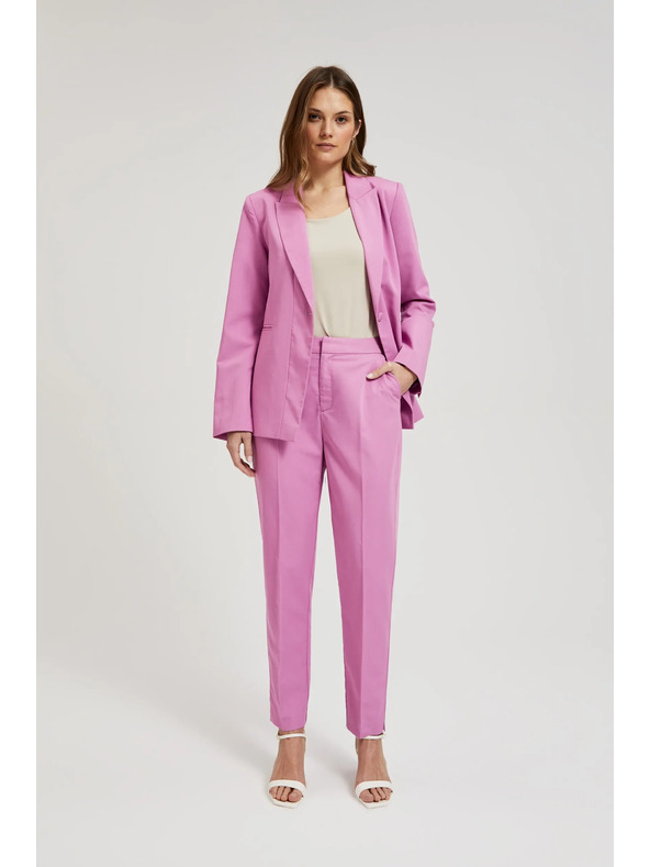 Moodo Svečane ružičaste hlače u naborima Moodo