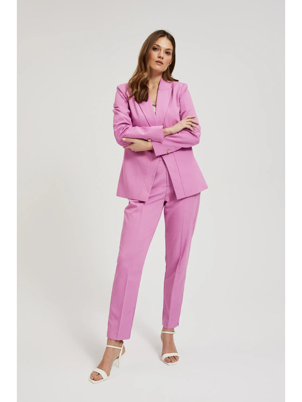 Moodo Svečane ružičaste hlače u naborima Moodo