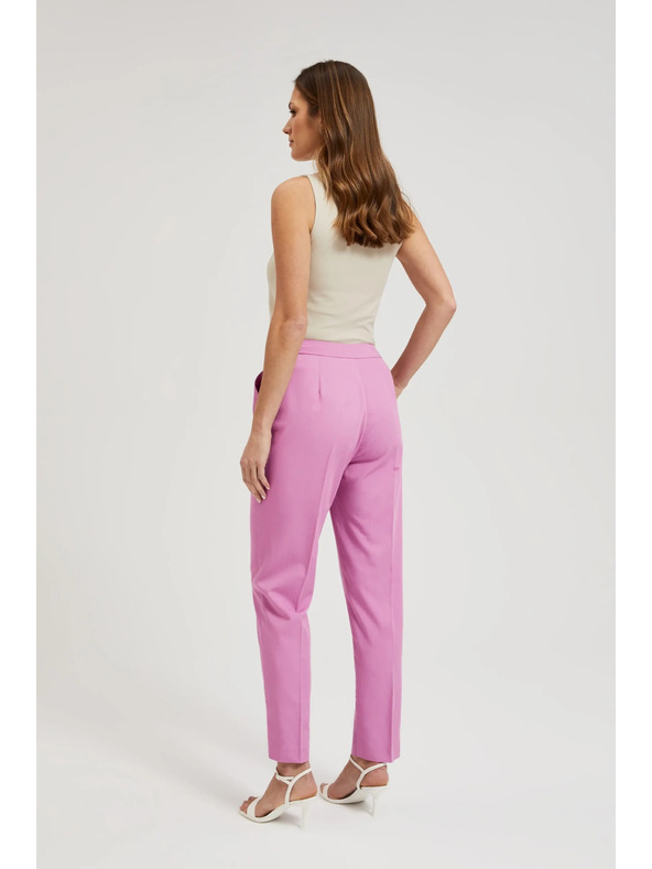 Moodo Svečane ružičaste hlače u naborima Moodo