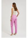 Moodo Svečane ružičaste hlače u naborima Moodo