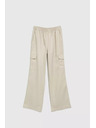 Moodo Bež cargo hlače ravnih nogavica Moodo