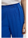 Moodo Lanene hlače s nogavicama do ruba plave Moodo