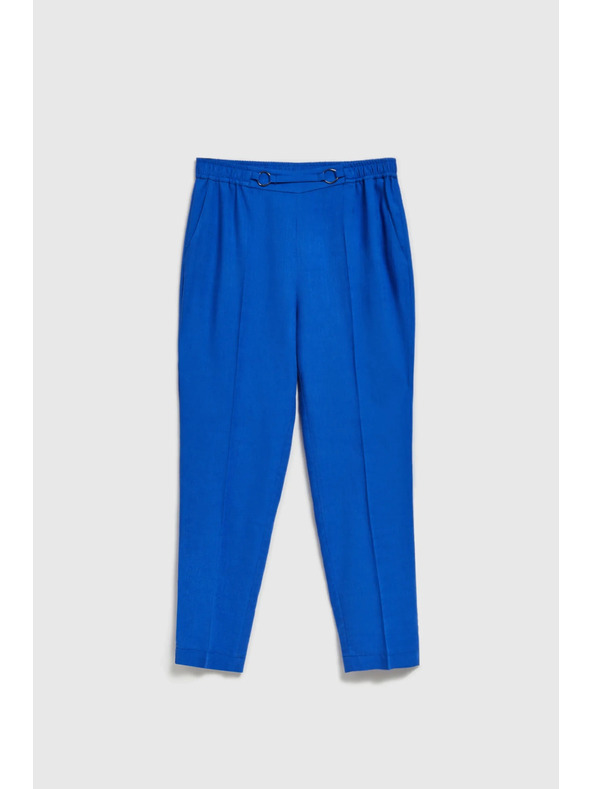 Moodo Lanene hlače s nogavicama do ruba plave Moodo