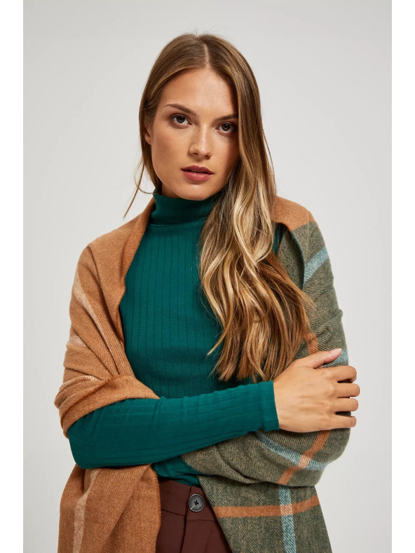 Moodo Smaragdni šal s resicama Moodo