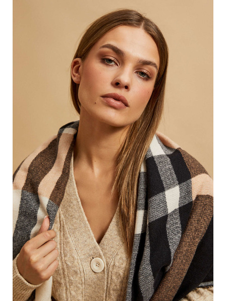 Moodo Breskvin šal u kocki Moodo