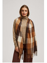Moodo Elegantni kostkasti smeđi šal Moodo