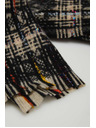 Moodo Crni šal u kocki s metalnom nitkom Moodo
