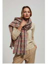 Moodo Ružasti šal u kocki s metalnom nitkom Moodo