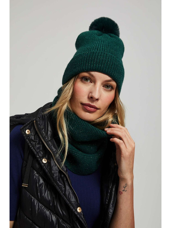 Moodo Smaragdni šal s metalnim vlaknom Moodo