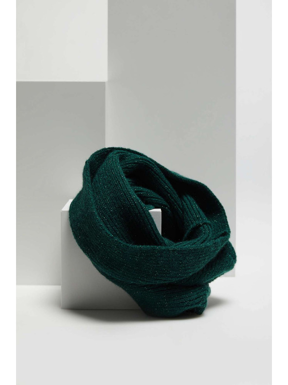 Moodo Smaragdni šal s metalnim vlaknom Moodo
