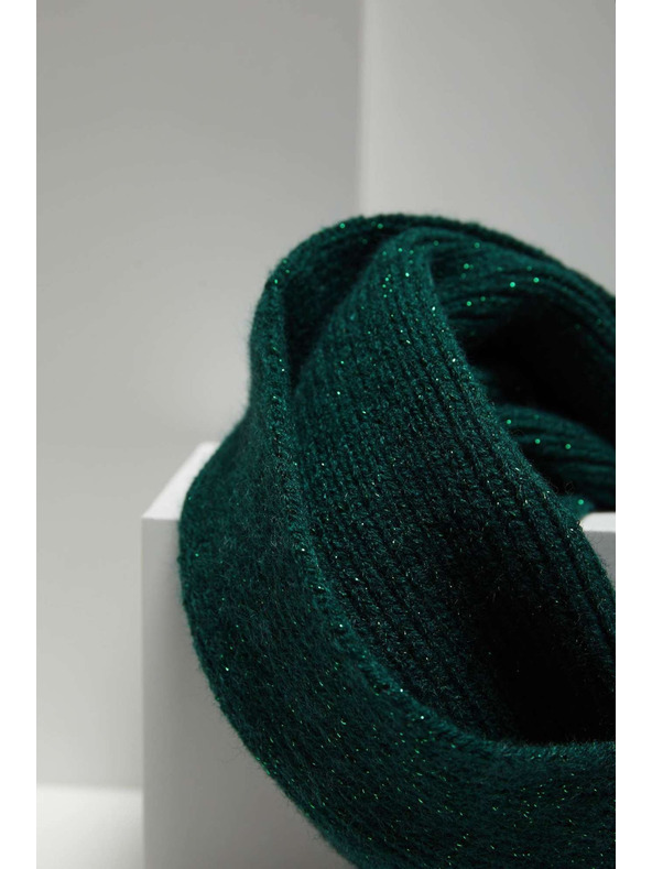 Moodo Smaragdni šal s metalnim vlaknom Moodo