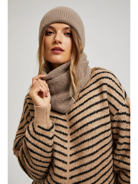 Moodo Smeđi šal s metalnim vlaknom Moodo