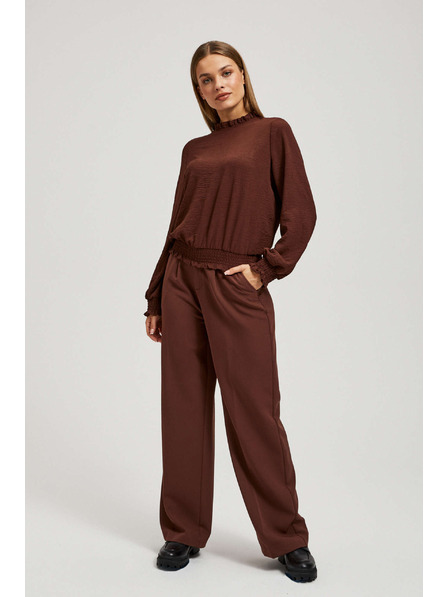 Moodo Glatka košulja smeđa Moodo