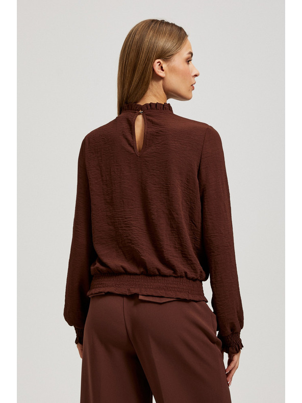 Moodo Glatka košulja smeđa Moodo