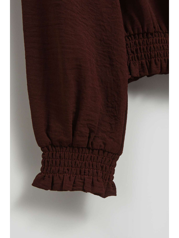 Moodo Glatka košulja smeđa Moodo