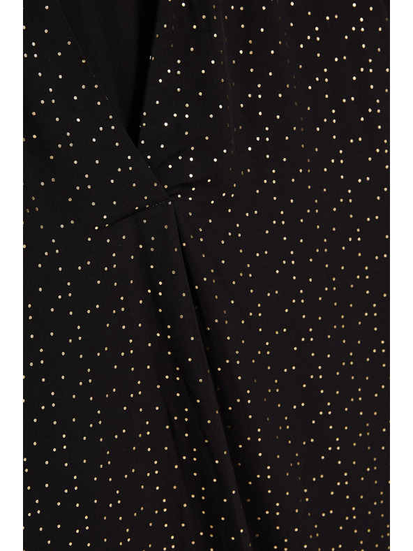 Moodo Crna košulja s V-izrezom Moodo