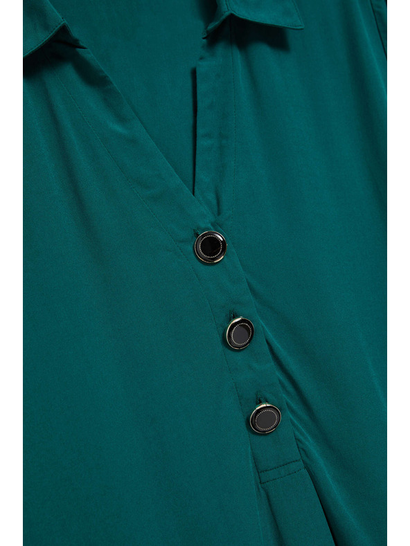 Moodo Košulja s V-izrezom smaragdna Moodo