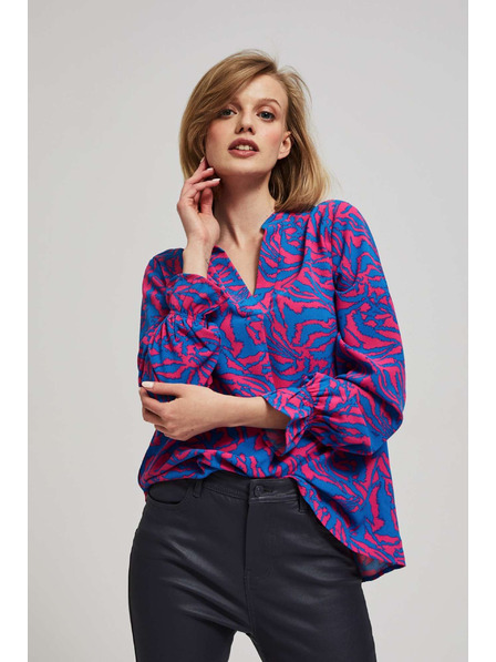 Moodo Košulja s V-izrezom fuksija Moodo