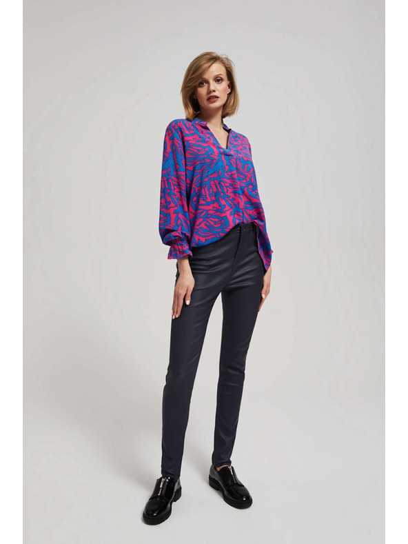 Moodo Košulja s V-izrezom fuksija Moodo