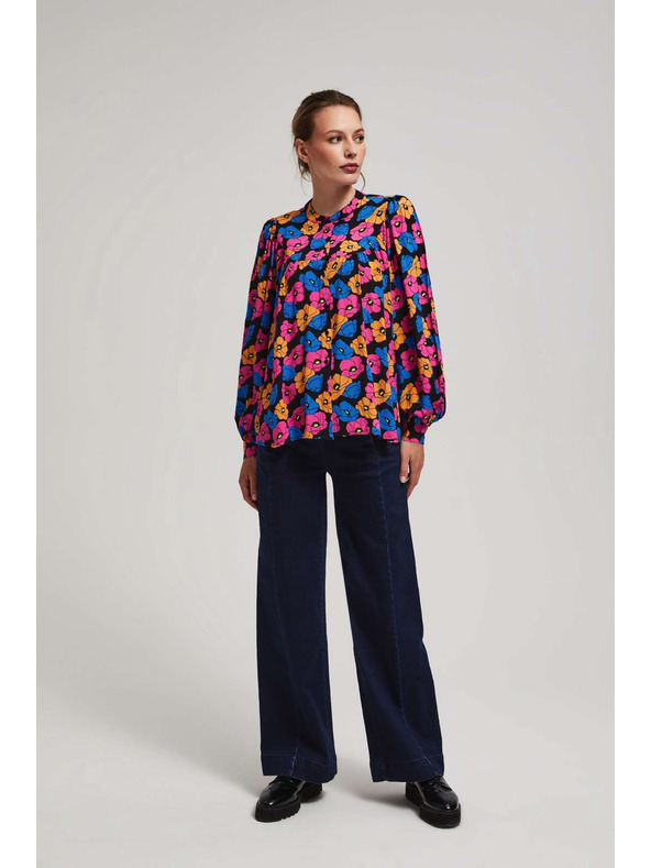 Moodo Crna cvjetna košulja Moodo